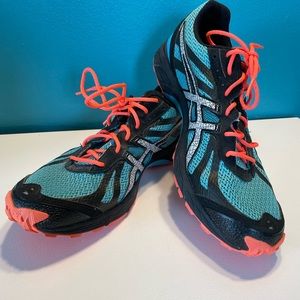 Asics Womens Gel-Fuji Racer Solyte Teal/Black Trail Running Shoe Size US 10.5